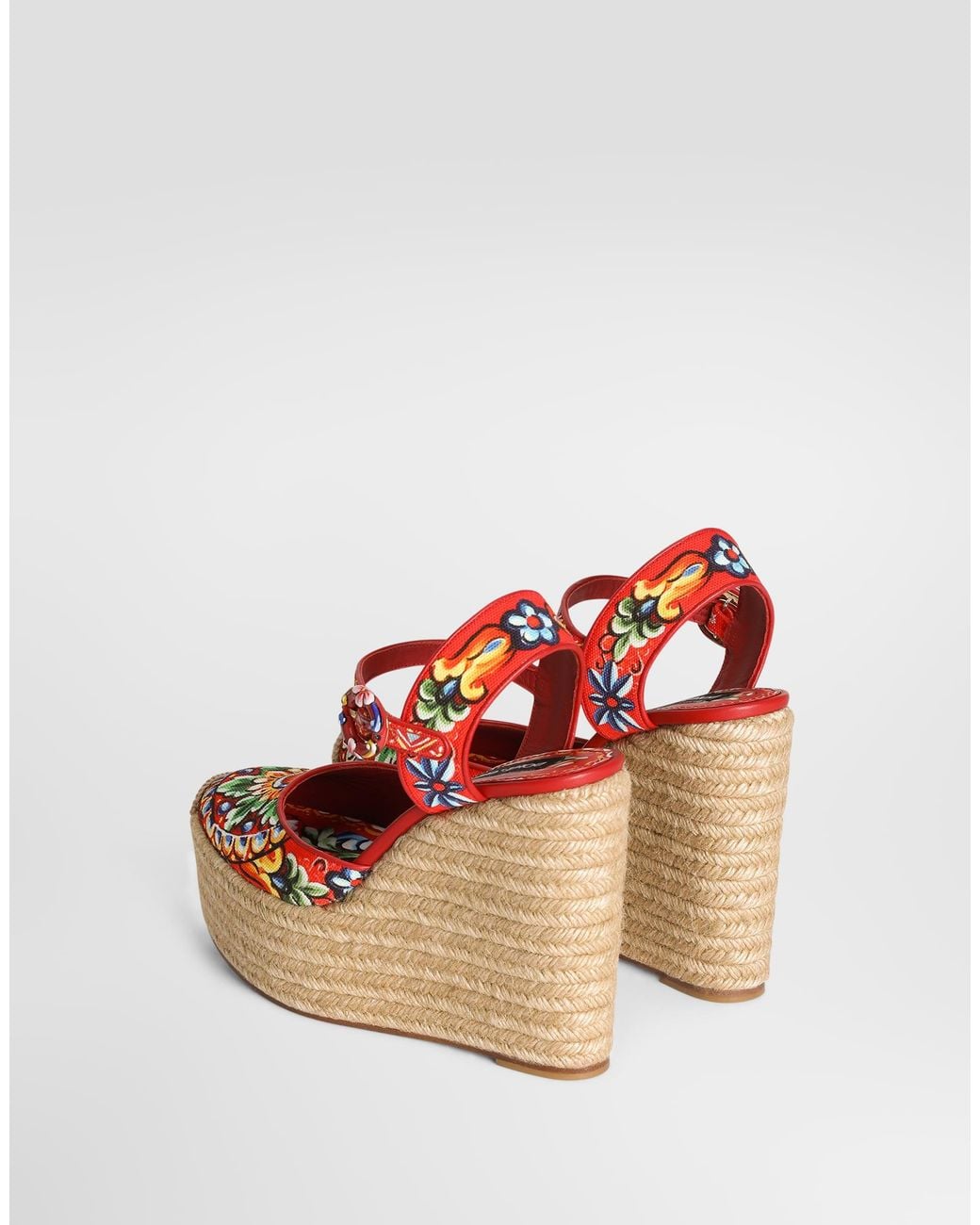 Dolce & Gabbana Pink Sandalo Zeppa