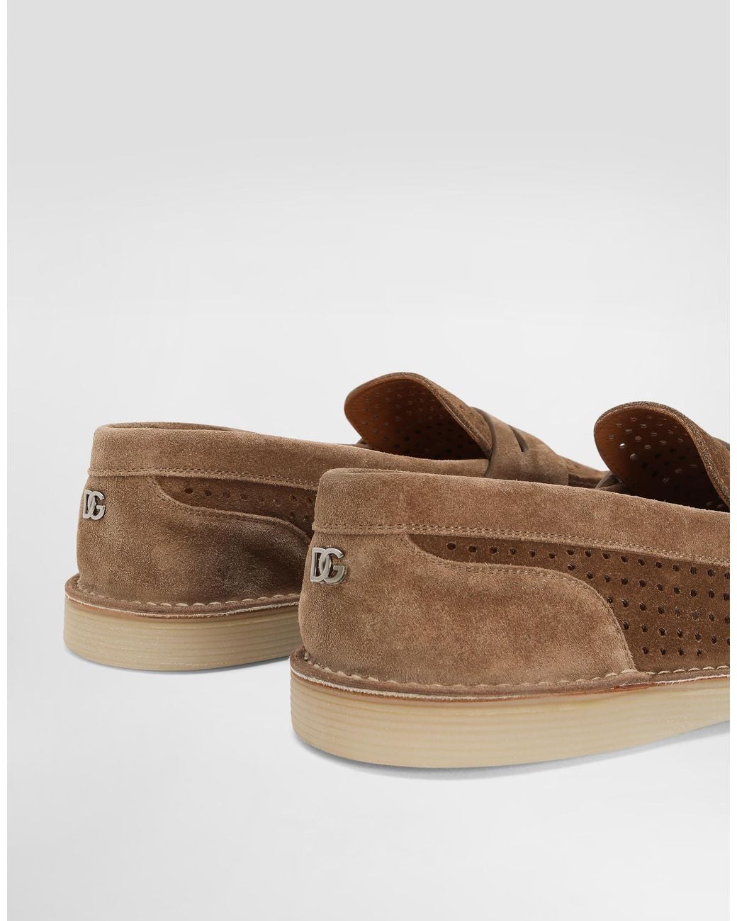 Dolce & Gabbana Brown Calfskin Loafers for men