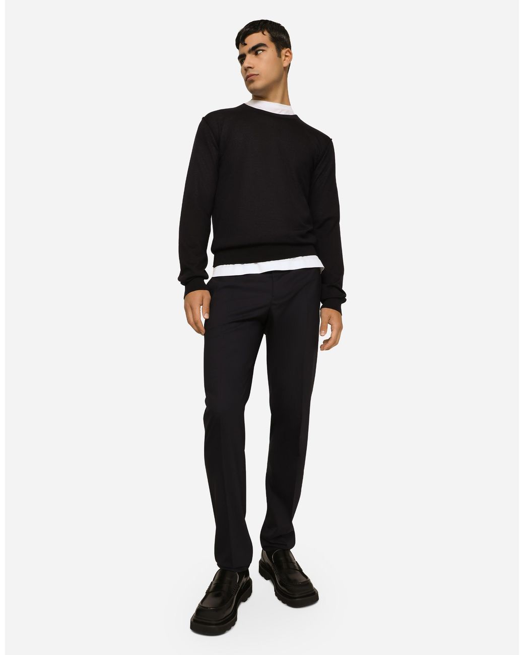 Dolce & Gabbana Black Pull Girocollo for men