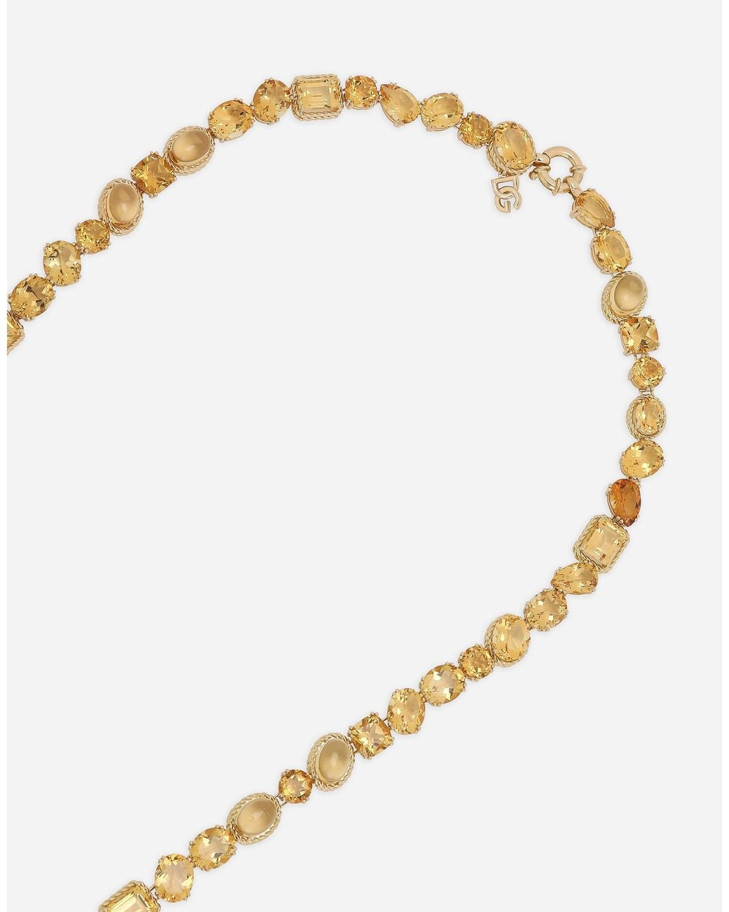 Dolce & Gabbana White Monochrome Sautoir 18-Carat And Citrines