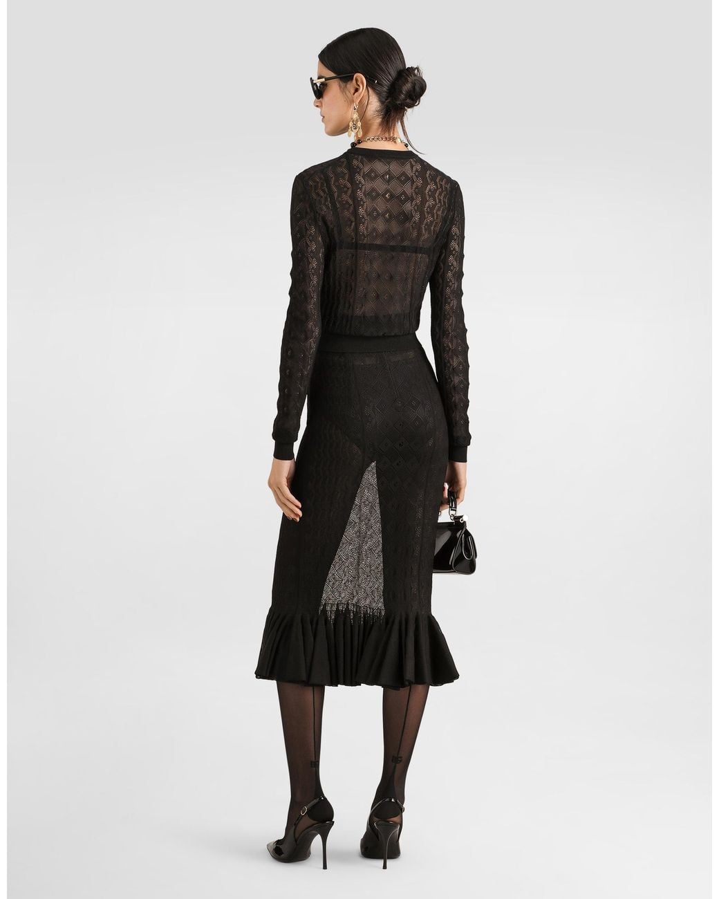 Dolce & Gabbana Black Lace Pullover