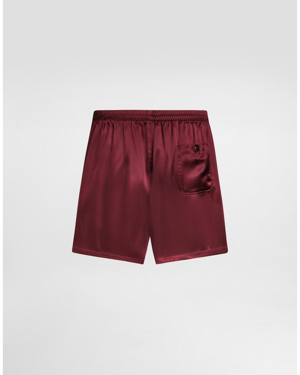 Dolce & Gabbana Red Silk Satin Boxer Shorts for men