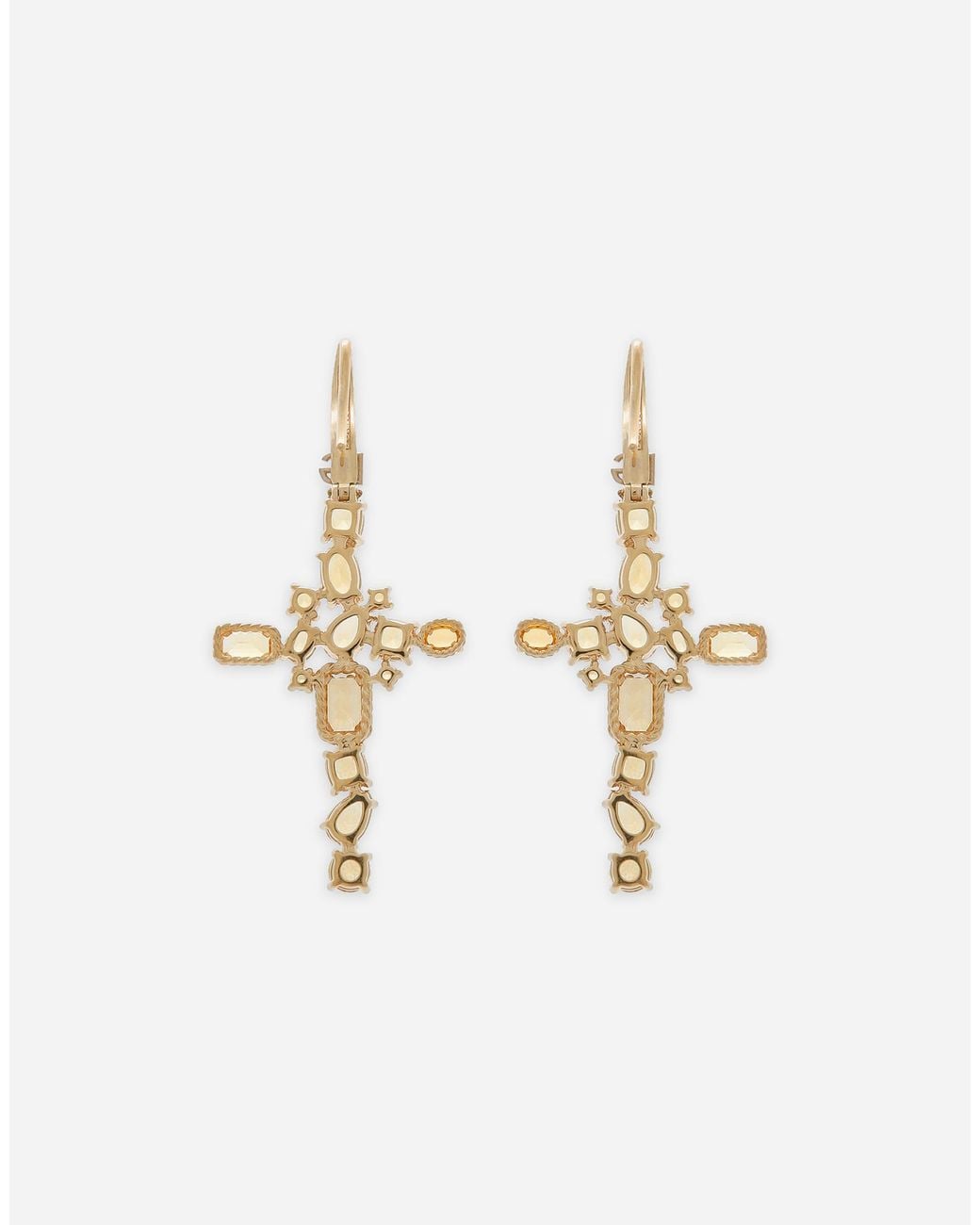 Dolce & Gabbana White Monochrome Earrings 18-Carat And Citrine Quartz