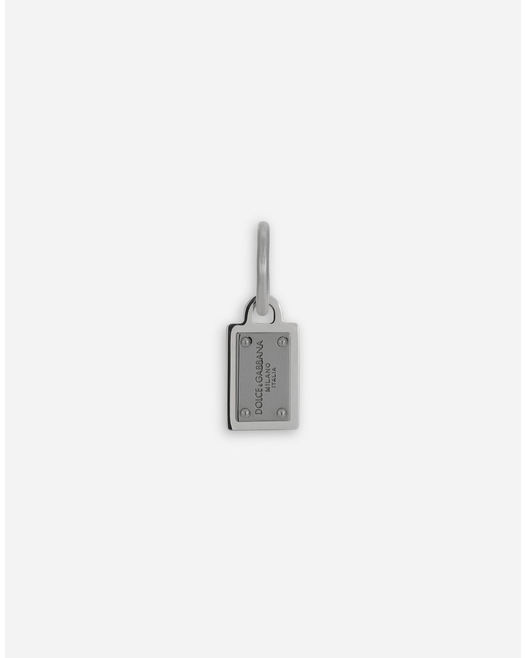 Dolce & Gabbana Gray Logo Tag Single Earring for men