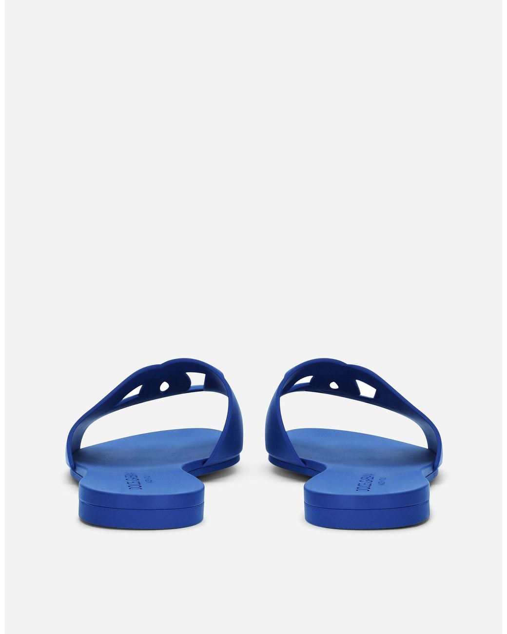 Dolce & Gabbana Blue Open-Toe Slide Sandals