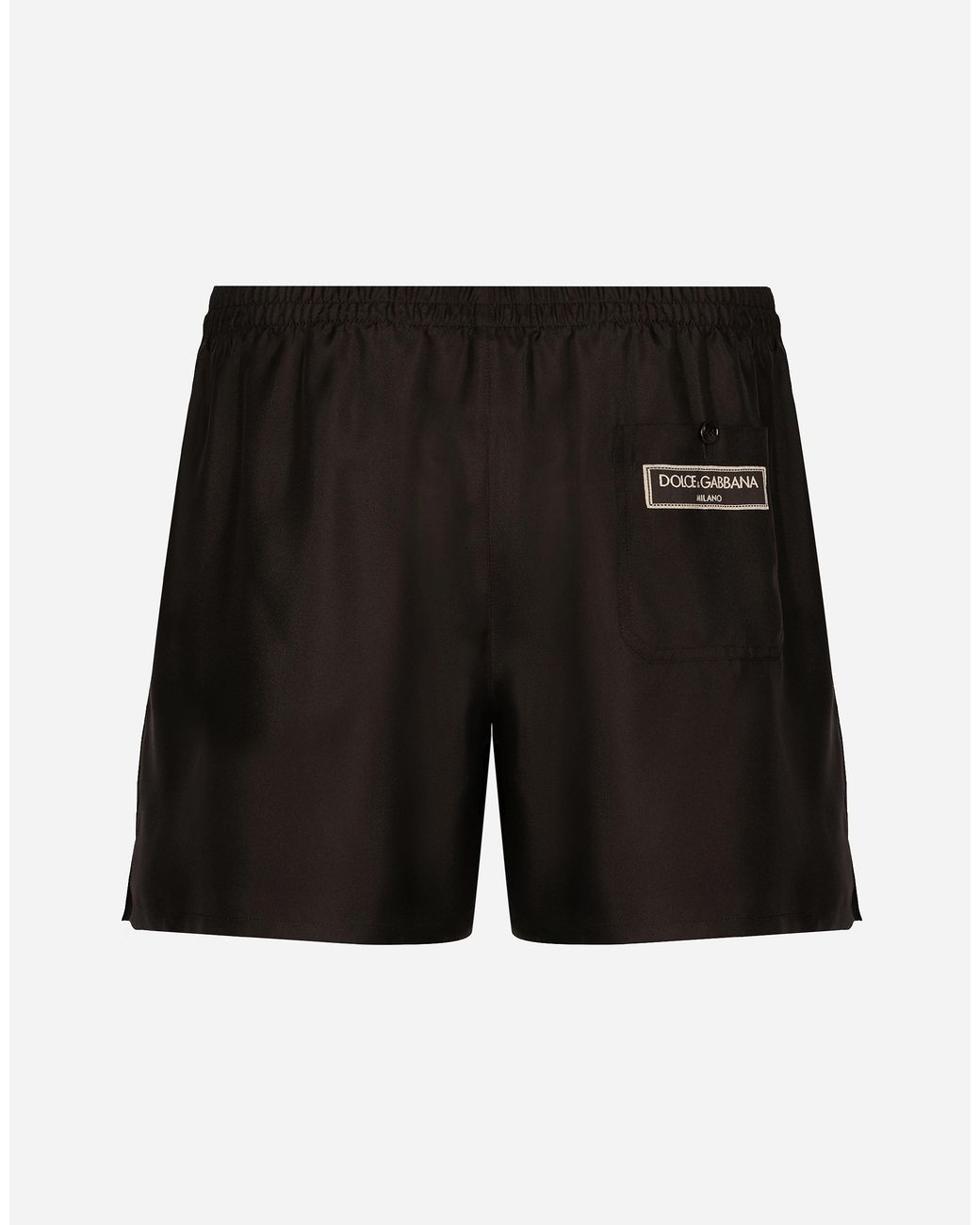 Dolce & Gabbana Black Silk Shorts for men