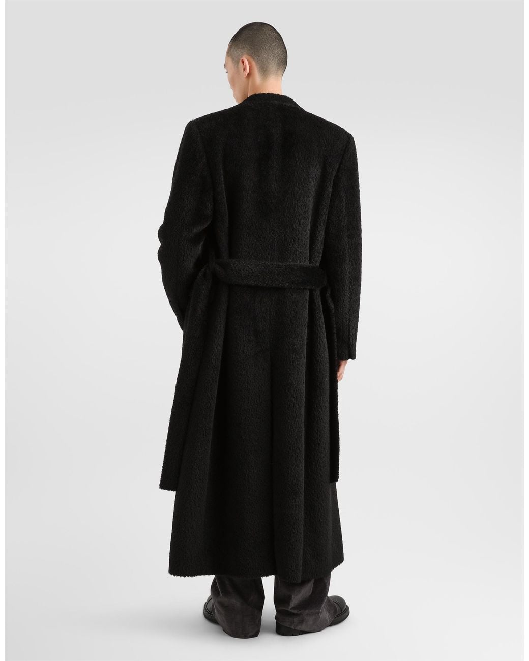 Dolce & Gabbana Gray Velvet Trousers for men