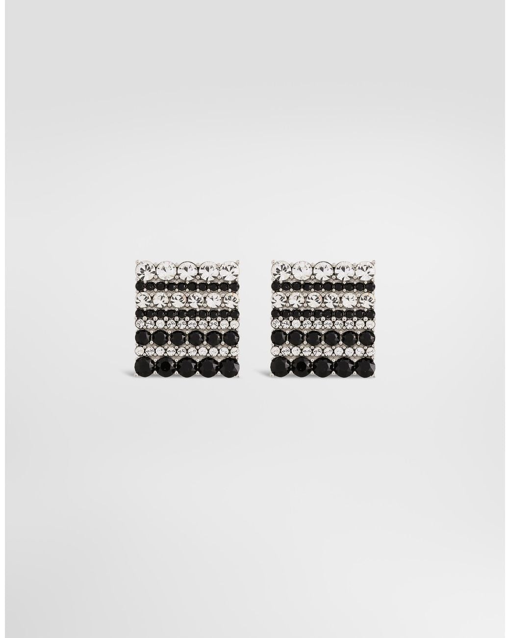 Dolce & Gabbana Metallic Enameled Cufflinks With Logo for men