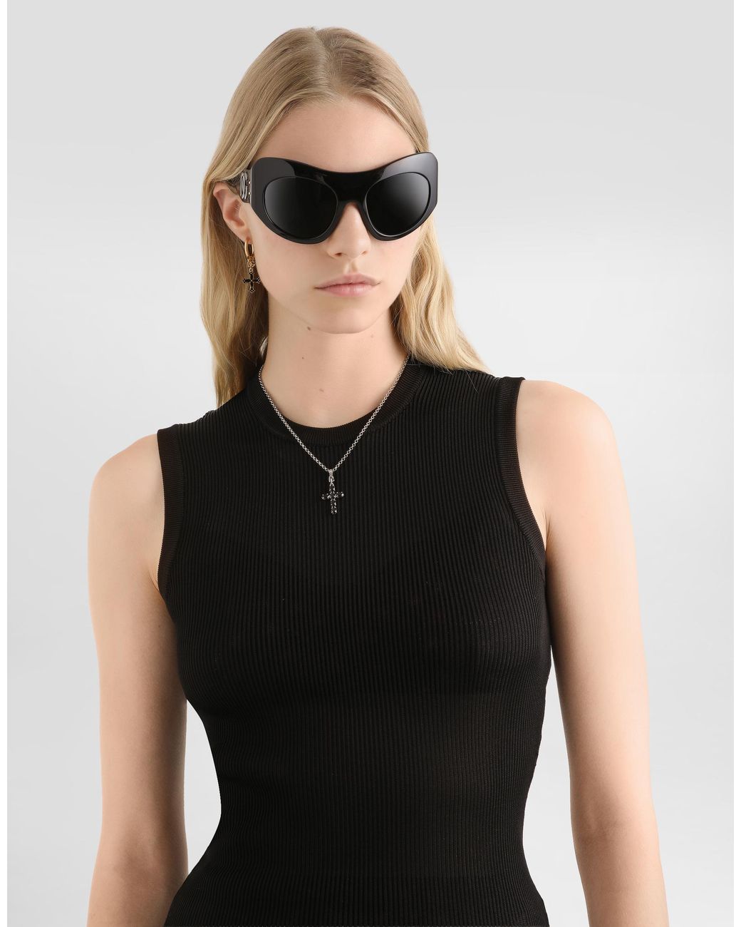 Dolce & Gabbana Black Viscose Tank Top