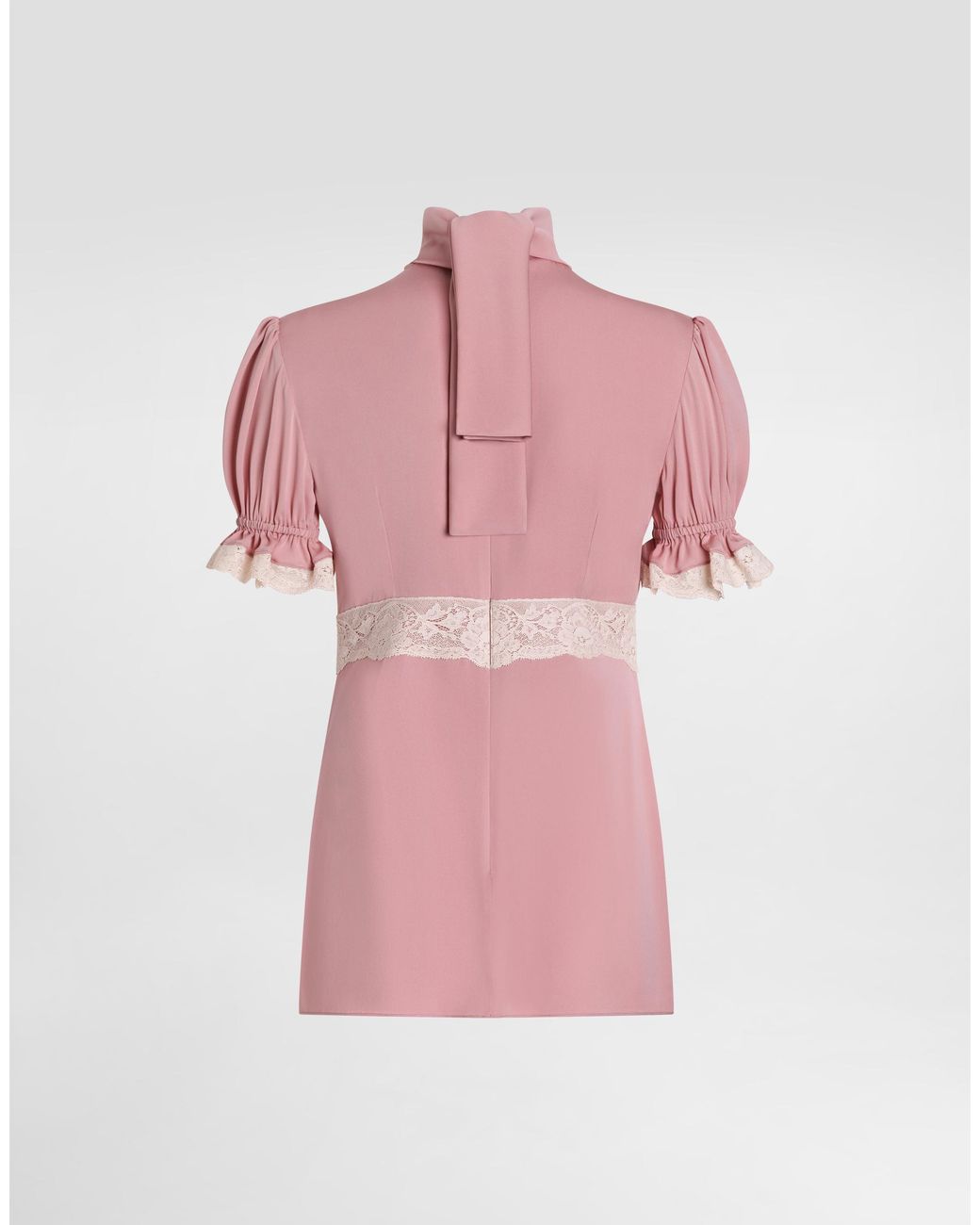 Dolce & Gabbana Pink Charmeuse Stretch Top