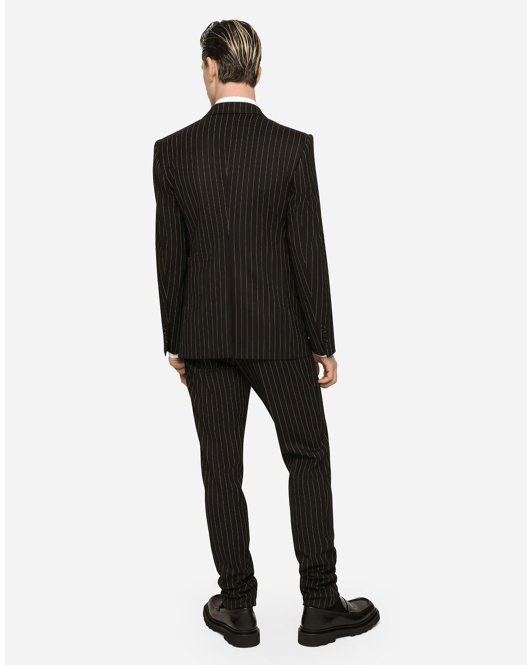 Dolce & Gabbana White Cotton Martini-Fit Shirt With Branded Tag for men