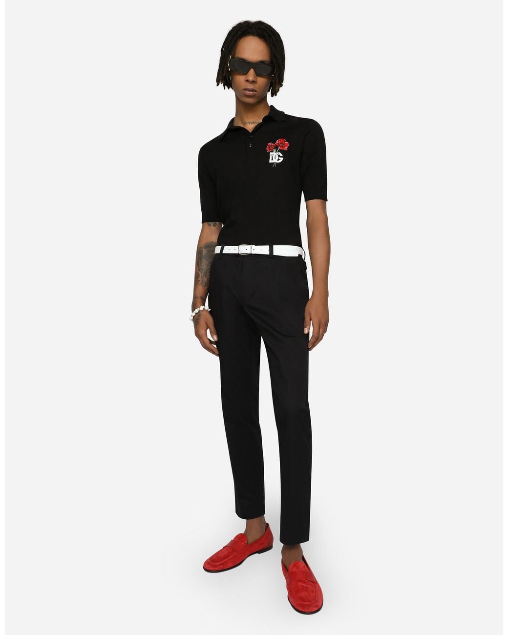 Dolce & Gabbana Black Cotton Pants for men