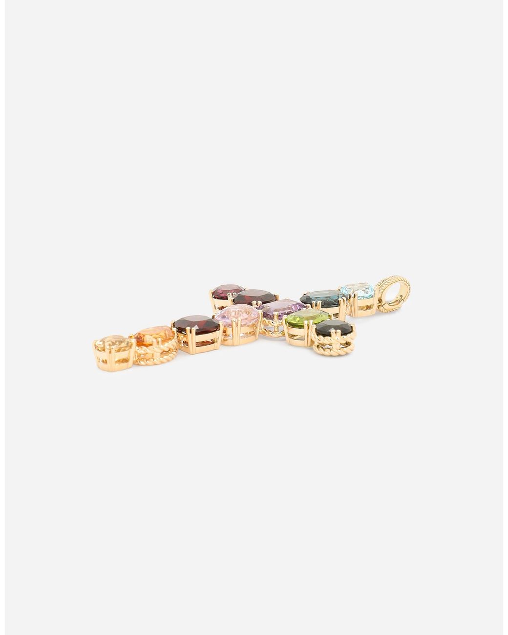 Dolce & Gabbana White Charm 18-Carat And Multicolored Gems