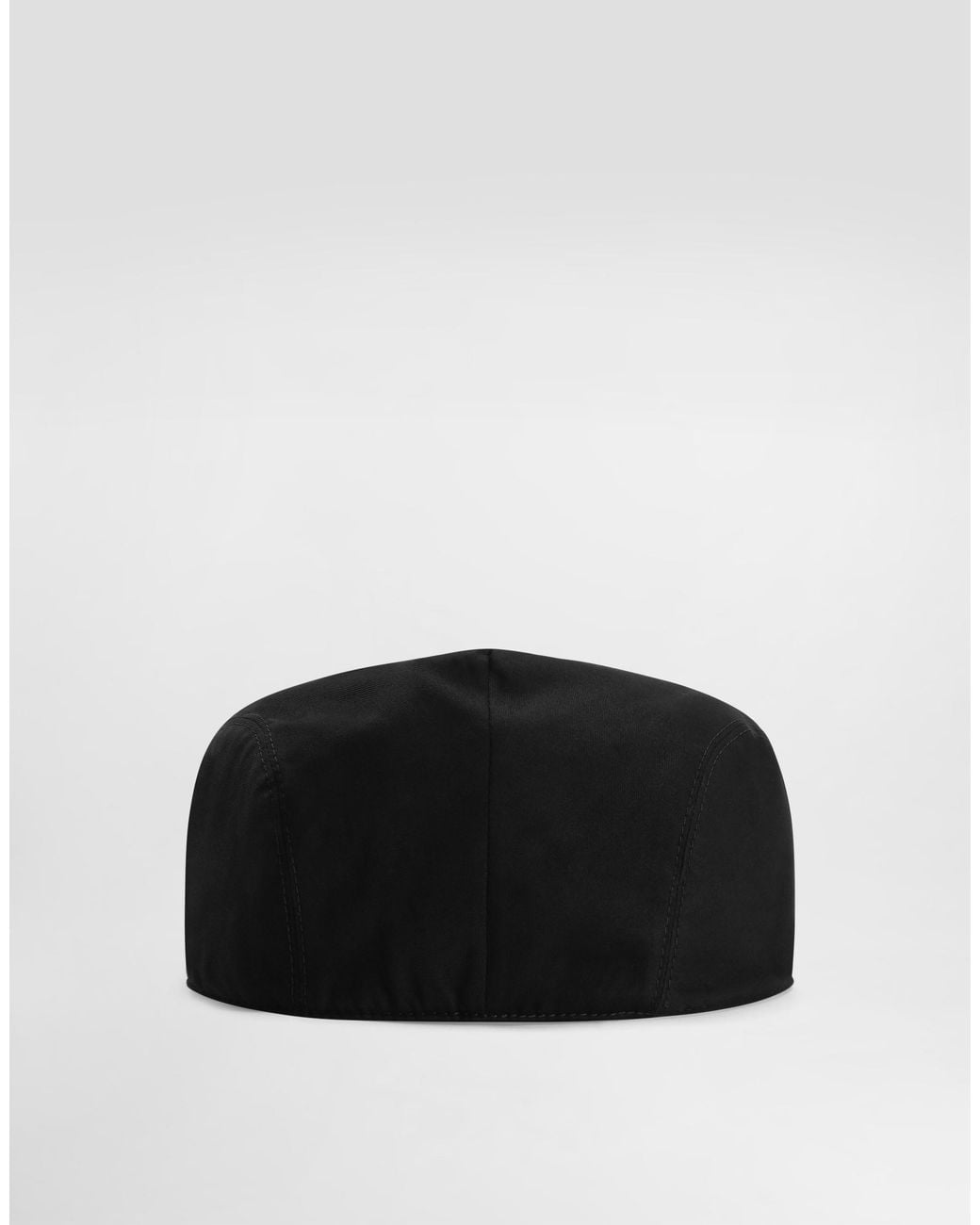 Dolce & Gabbana Black Gabardine Flat Cap for men