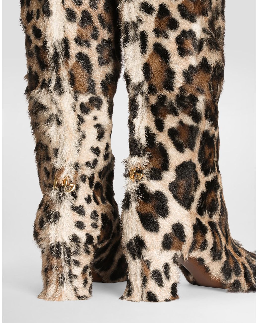 Dolce & Gabbana White Leo Kid Leather Boots
