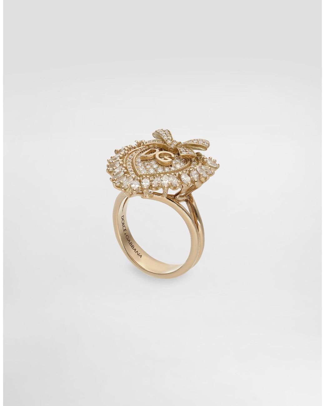 Dolce & Gabbana White Devotion Ring 18 Carat And Diamonds