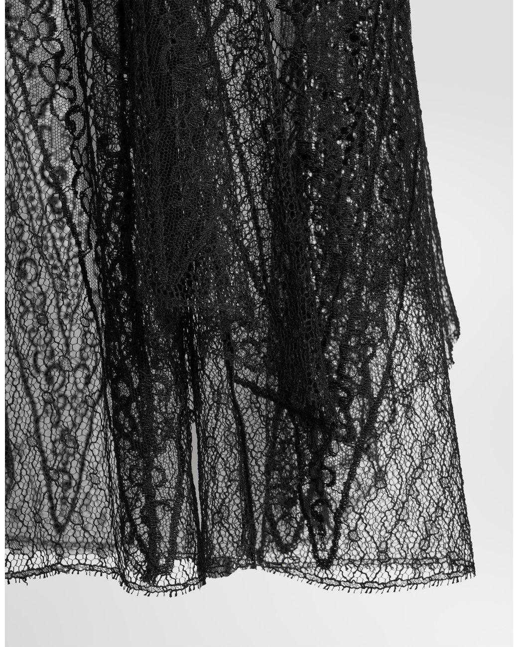 Dolce & Gabbana Black Chantilly Lace Slip Dress