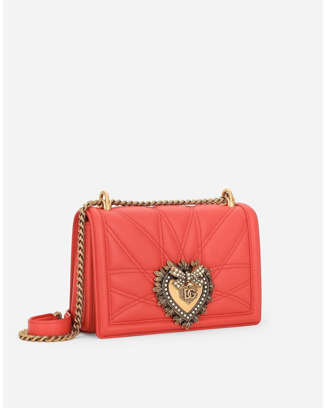 Dolce & Gabbana Red Medium Devotion Shoulder Bag