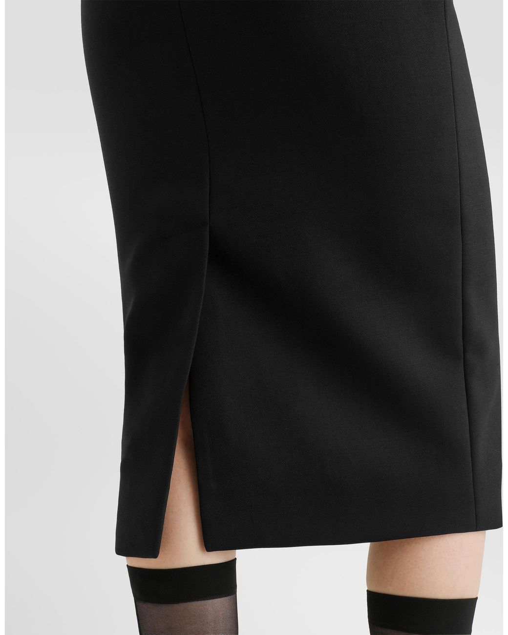 Dolce & Gabbana Black Double Wool Crêpe Dress