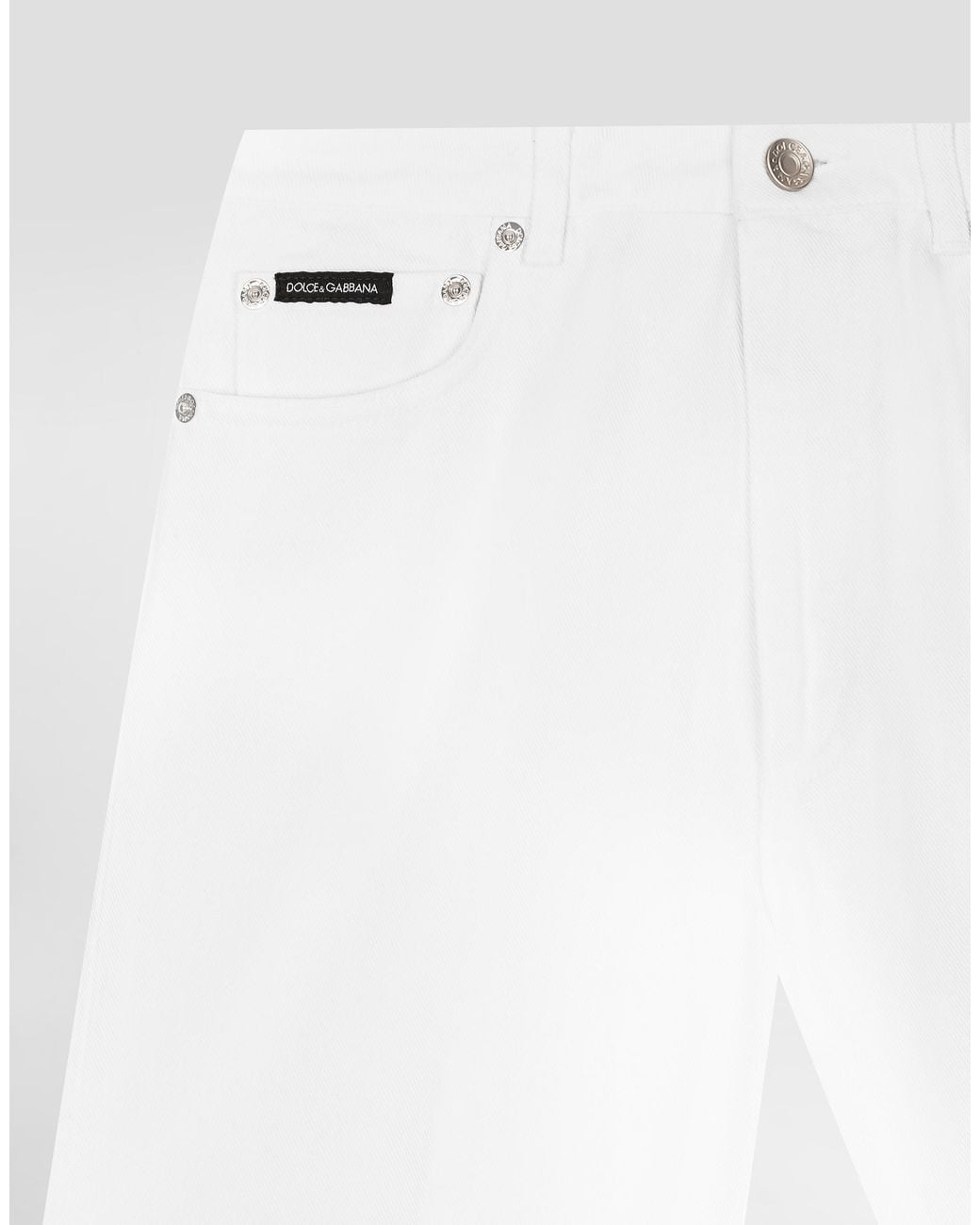 Dolce & Gabbana White Cotton Jeans