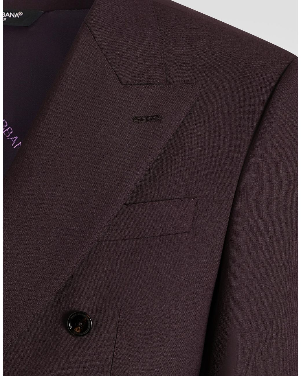 Dolce & Gabbana Purple Sicilia Light Double-Breasted Wool Jacket for men