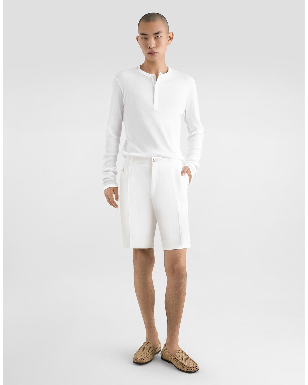 Dolce & Gabbana White Serafino M/L for men
