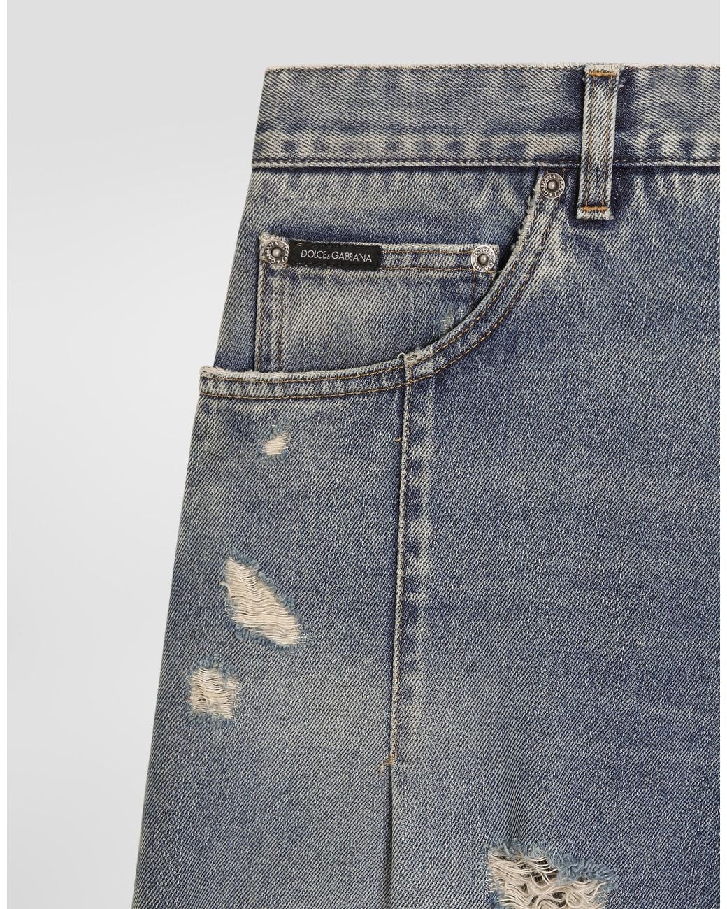 Dolce & Gabbana Blue Denim Trousers for men