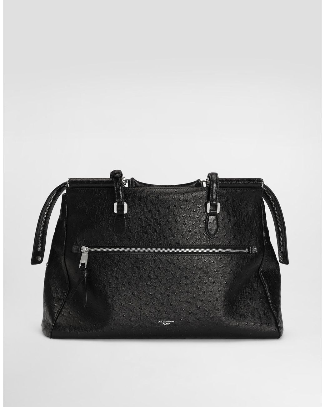 Dolce & Gabbana Handtasche Vittoria Aus Straußenleder in Black für Herren