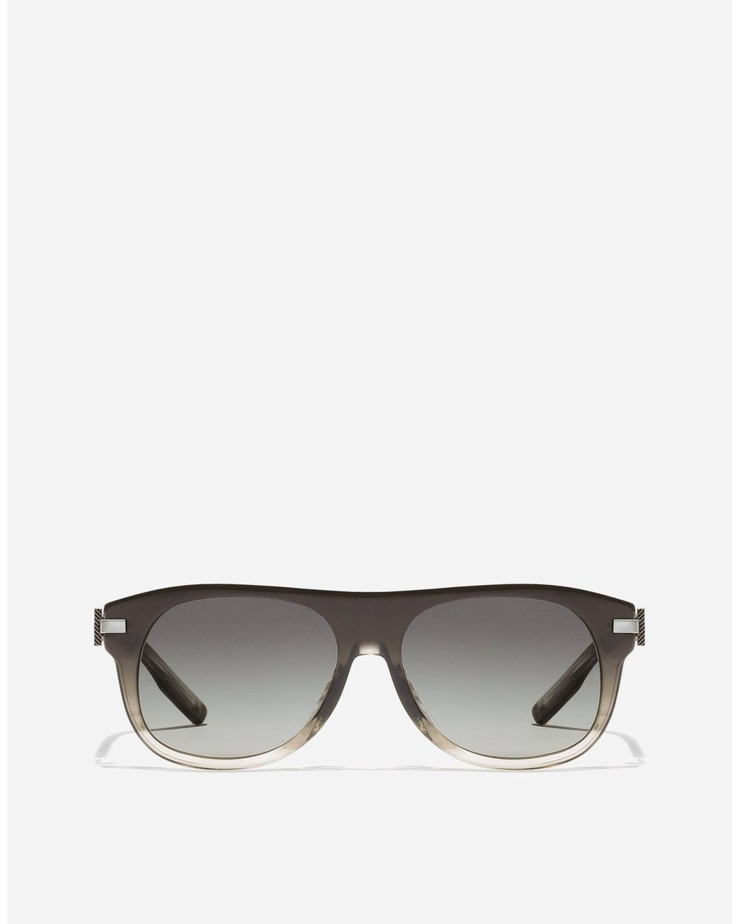 Dolce & Gabbana Gray Metal Plaque Sunglasses