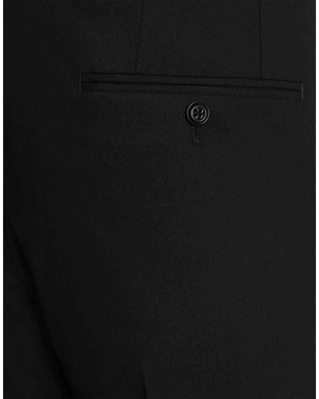 Dolce & Gabbana Black Virgin Wool Trousers for men