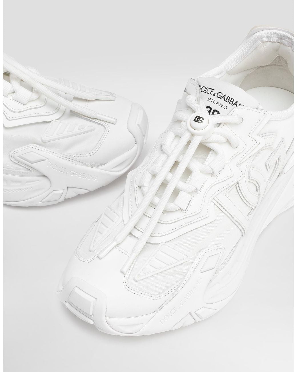 Dolce & Gabbana White Sports Shoes 'Day Faster'