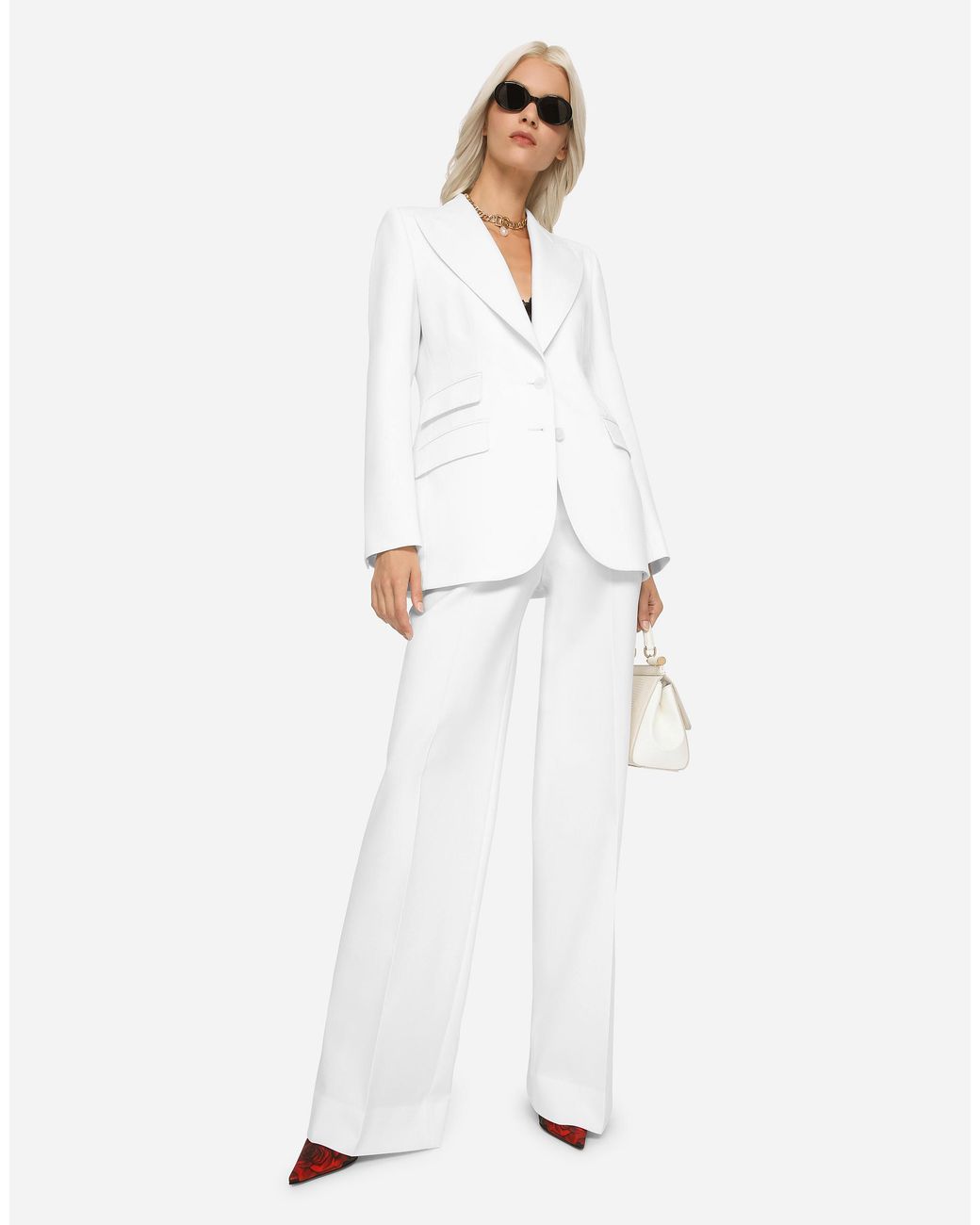 Dolce & Gabbana White Wool Pants