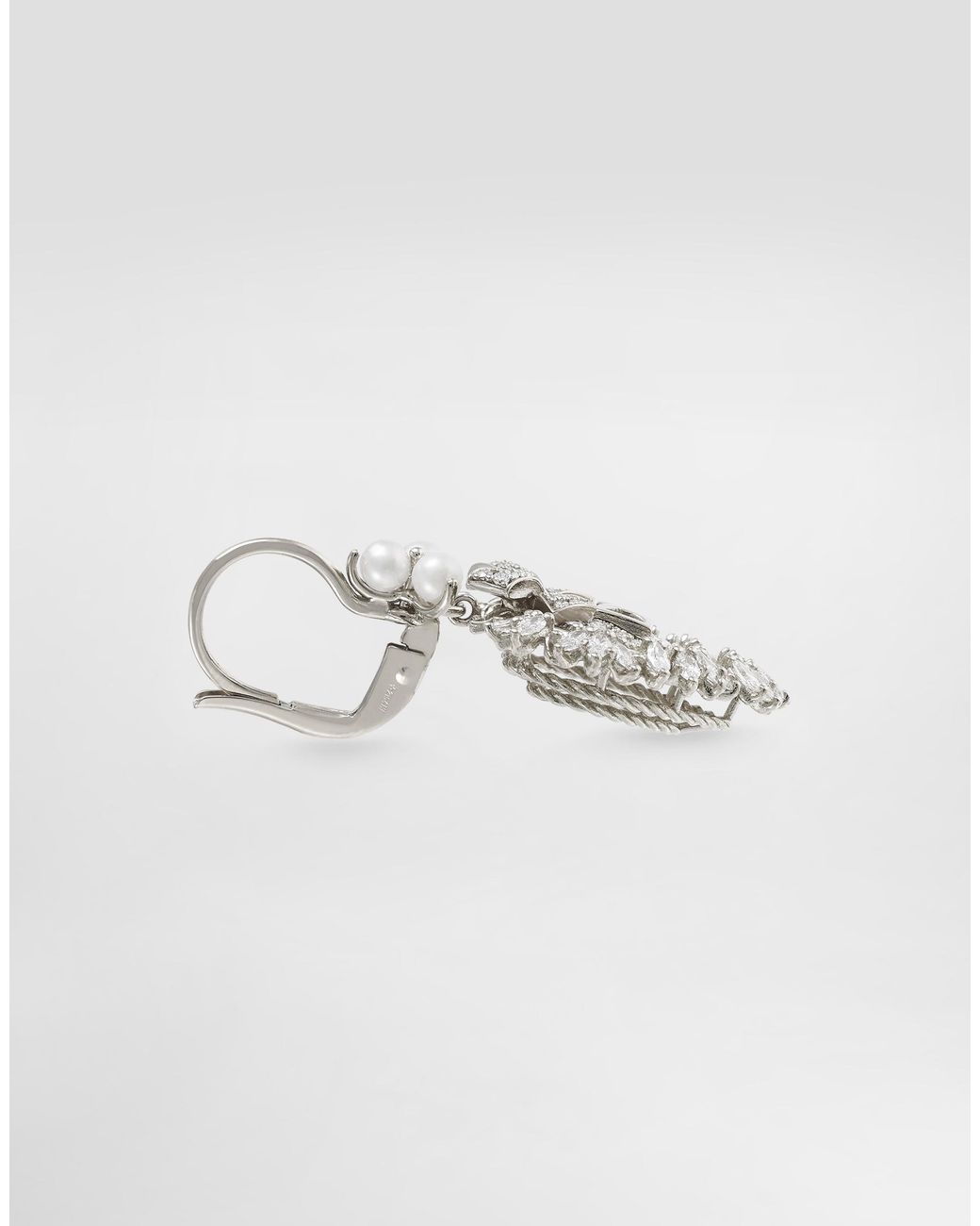 Dolce & Gabbana White Devotion Earrings 18-Carat And Diamonds