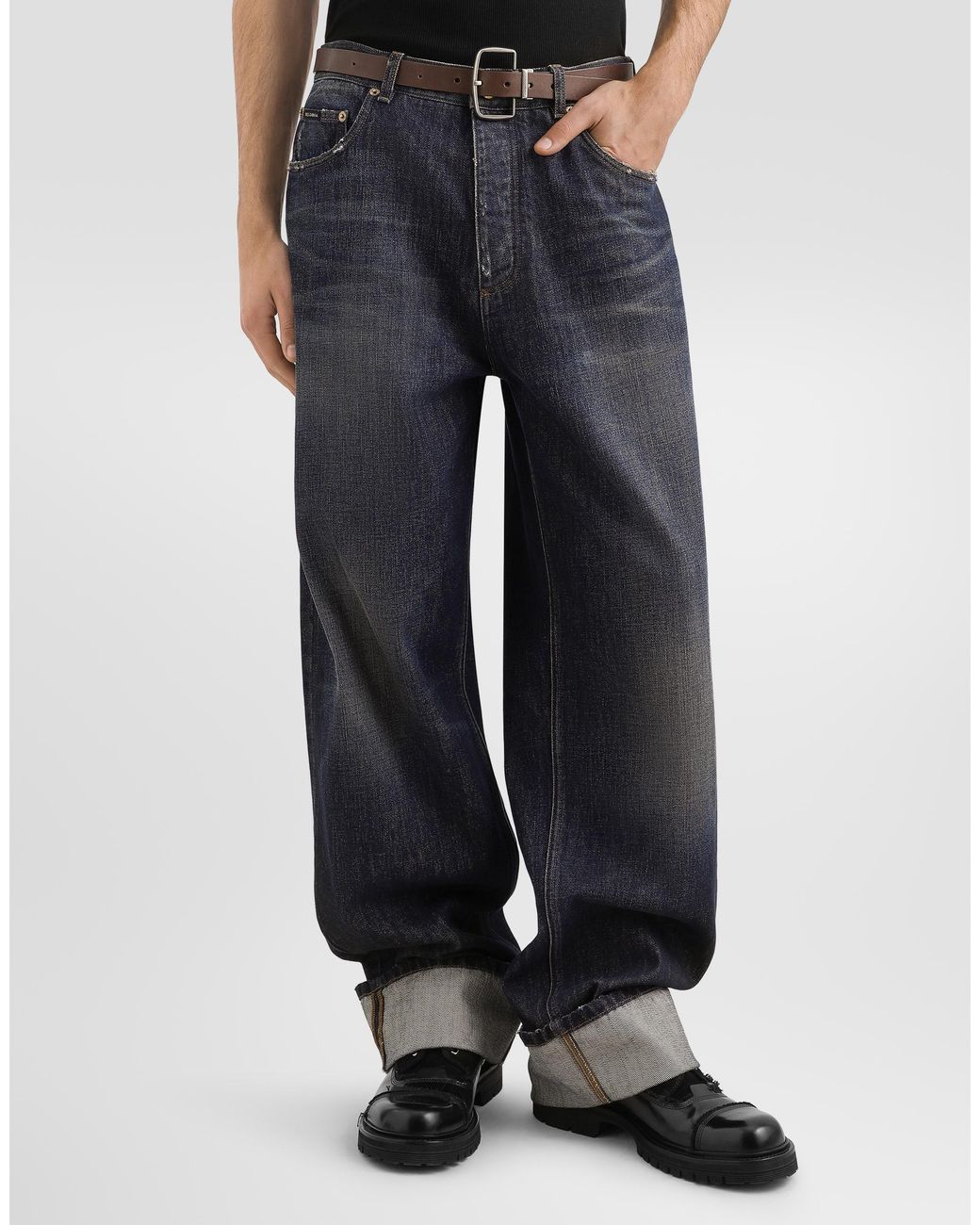 Dolce & Gabbana Blue Denim Trousers for men