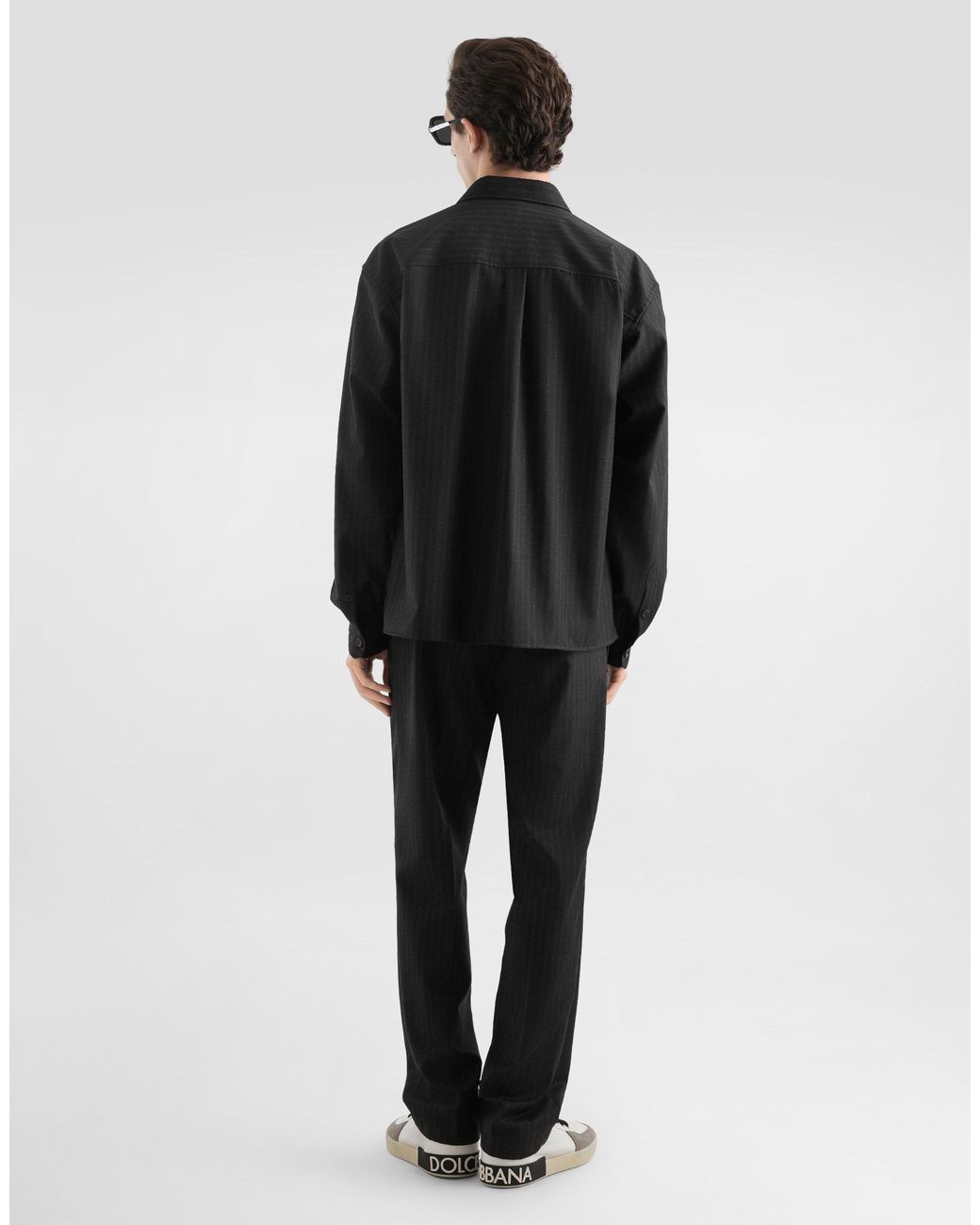 Dolce & Gabbana Tailored Pinstripe Jogging Trousers in Black für Herren