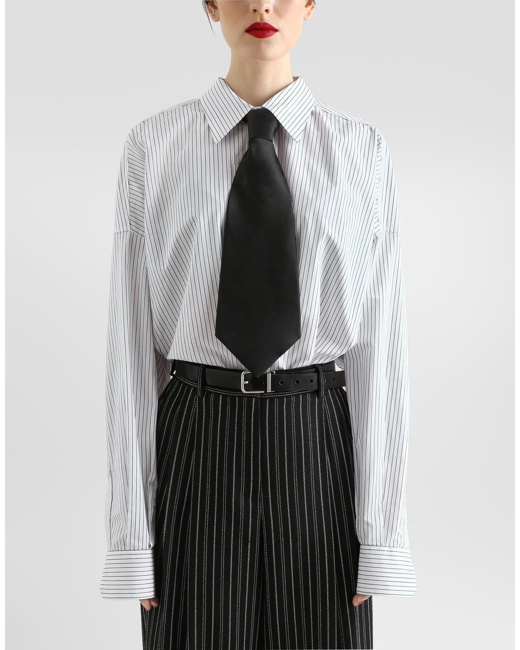 Dolce & Gabbana White Satin Tie
