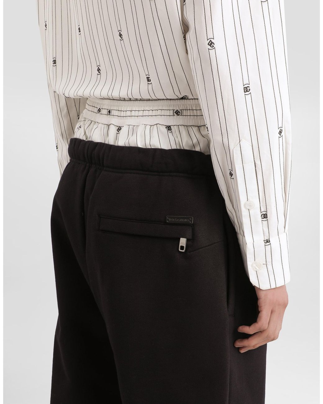Dolce & Gabbana Black Jersey Jogging Trousers for men