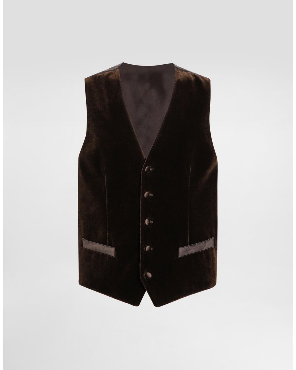 Dolce & Gabbana Black Smooth Velvet Vest for men