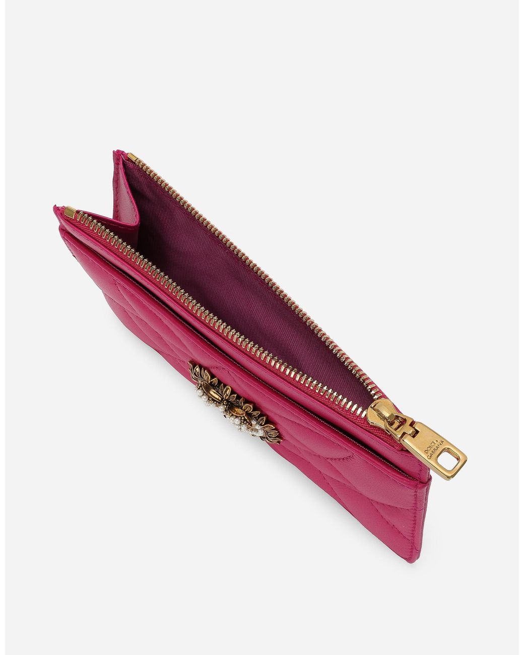 Dolce & Gabbana Pink Medium Devotion Card Holder