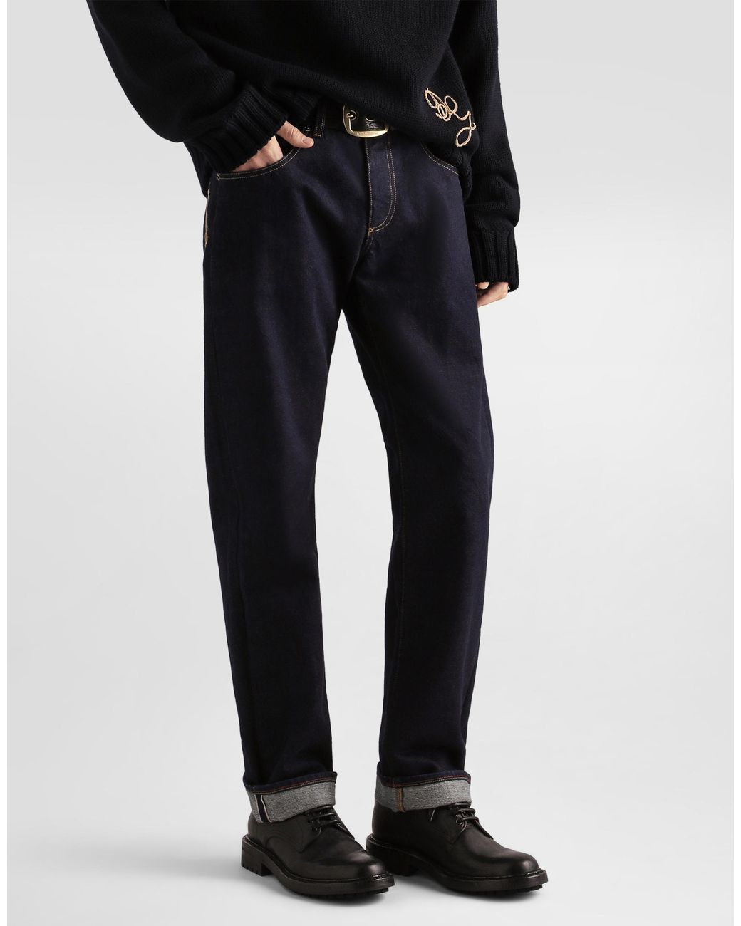 Dolce & Gabbana Blue Denim Trousers for men