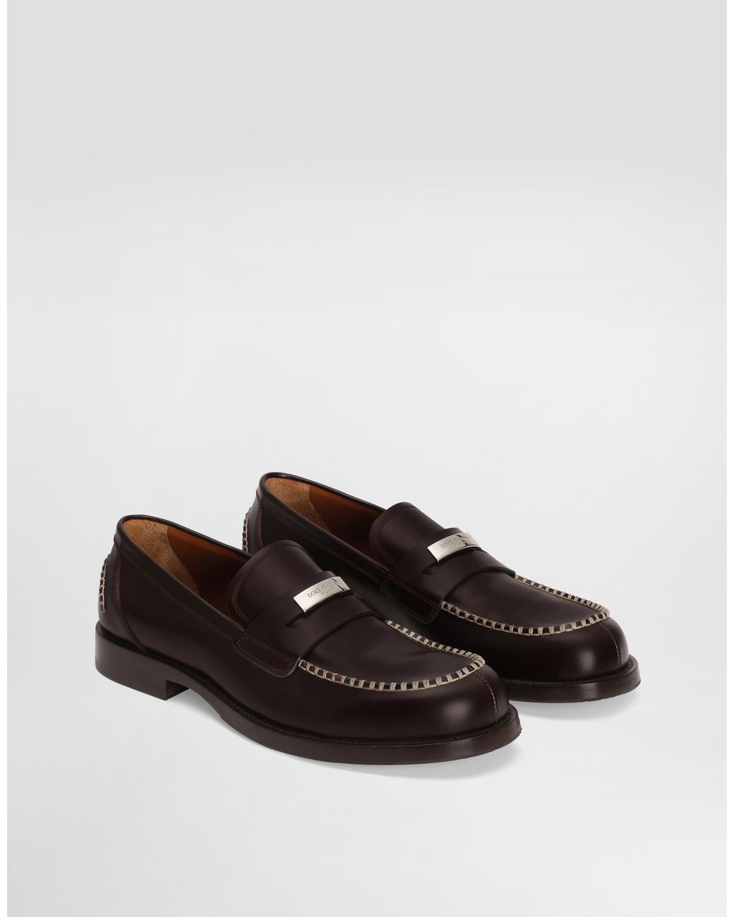 Dolce & Gabbana White Calfskin Loafers for men
