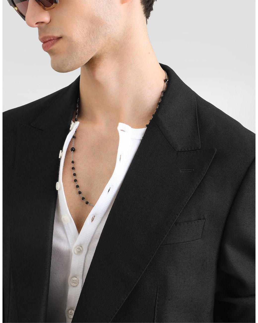 Dolce & Gabbana Black Sicilia Light Single-Breasted Viscose Jacket for men