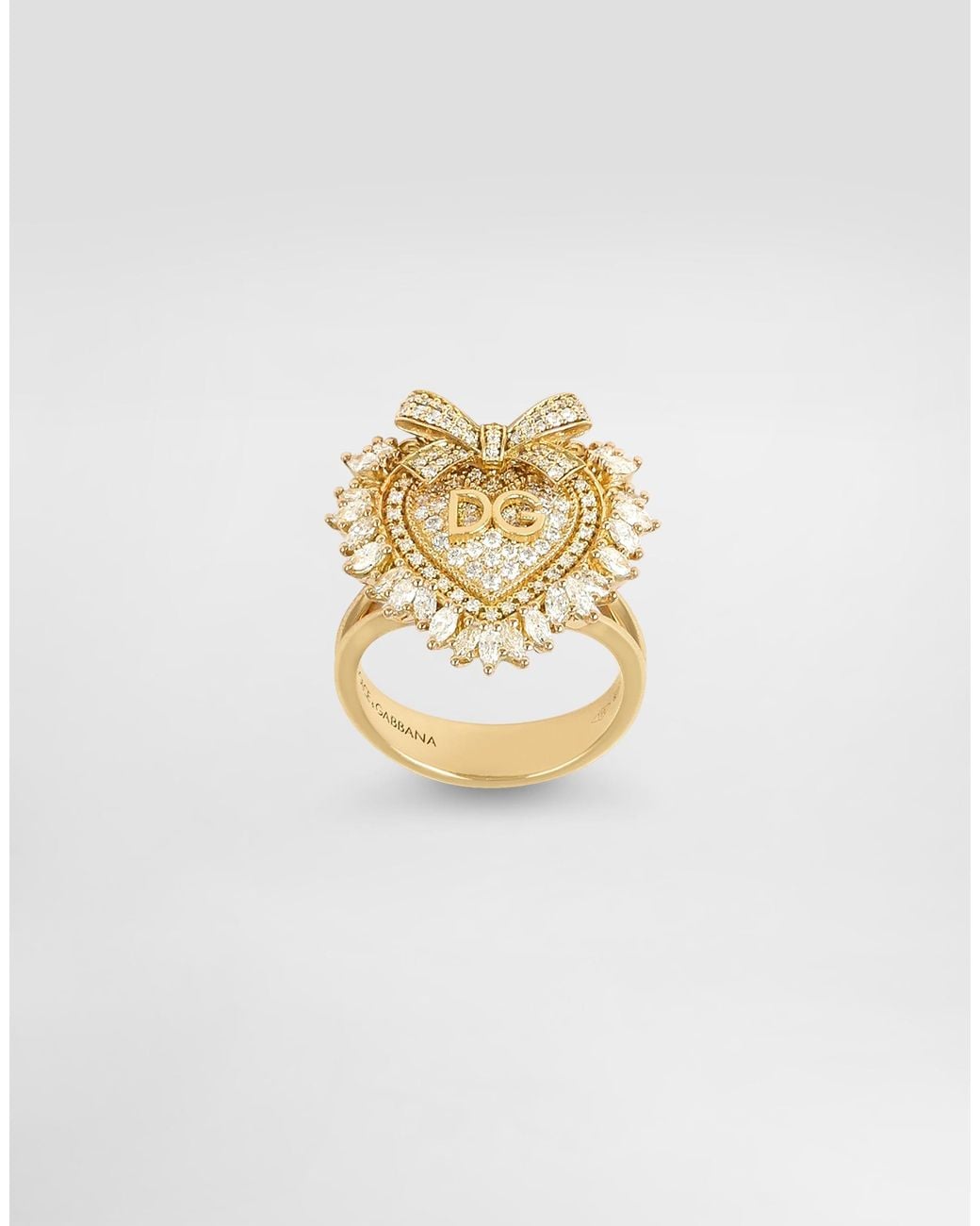 Dolce & Gabbana White Devotion Ring 18 Carat And Diamonds