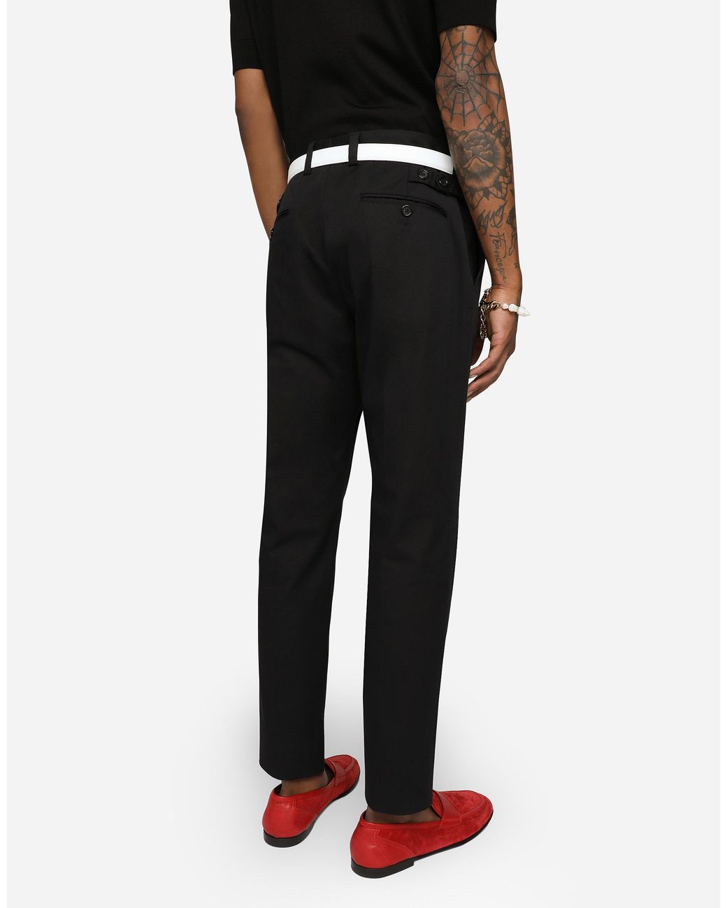 Dolce & Gabbana Black Cotton Pants for men