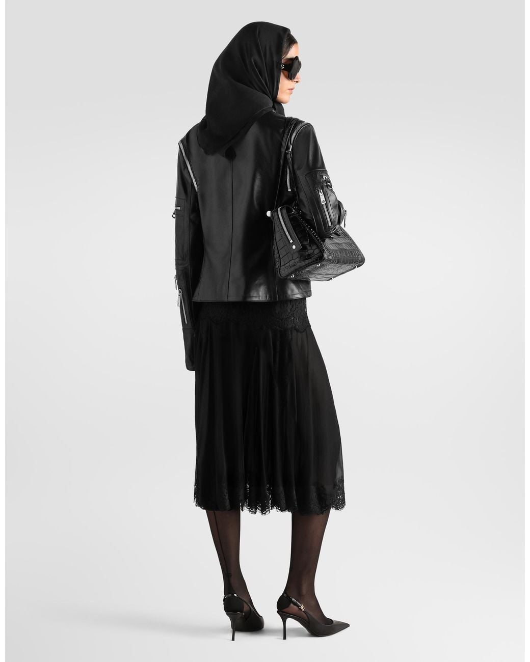 Dolce & Gabbana Black Chiffon Skirt