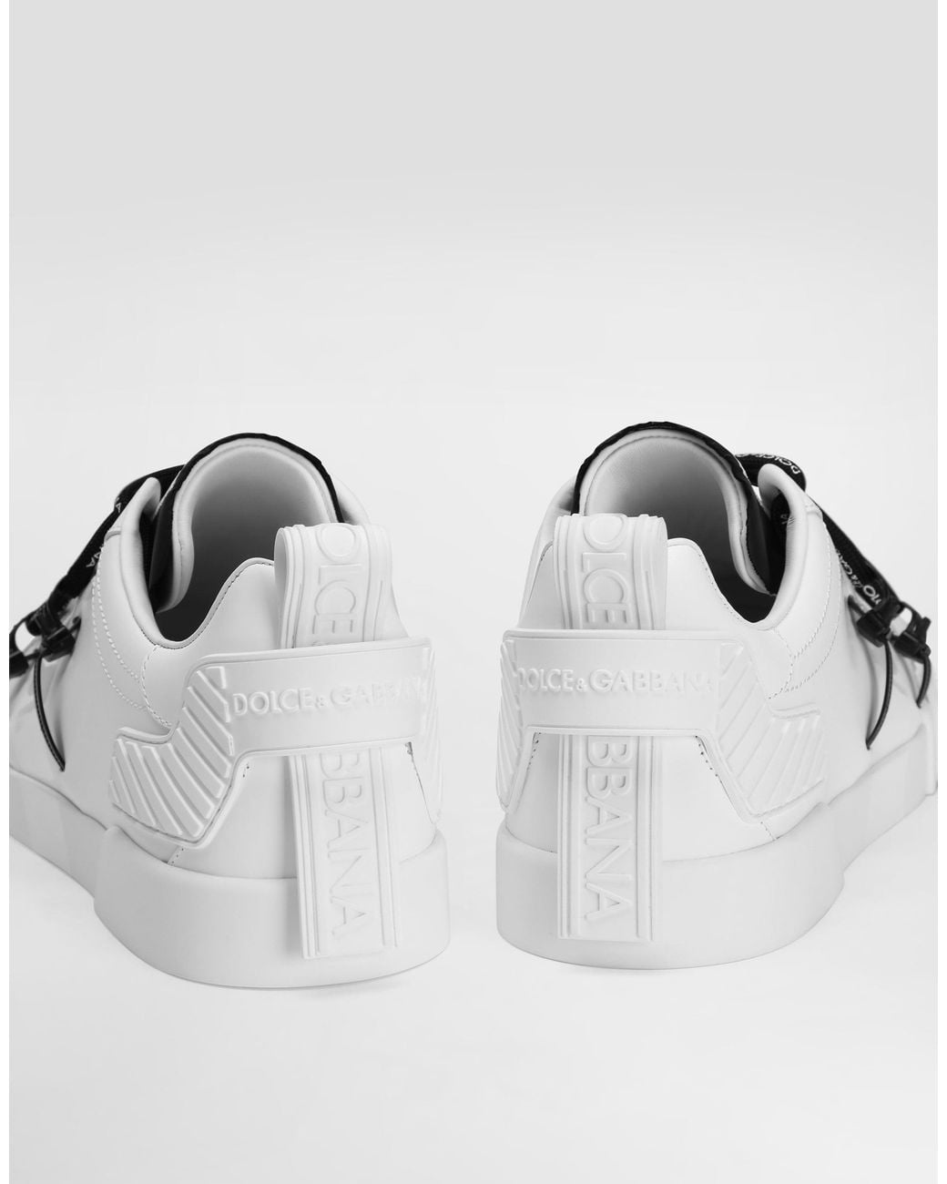 Dolce & Gabbana White Sports Shoes With Logo for men
