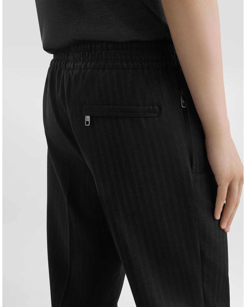 Dolce & Gabbana Tailored Pinstripe Jogging Trousers in Black für Herren