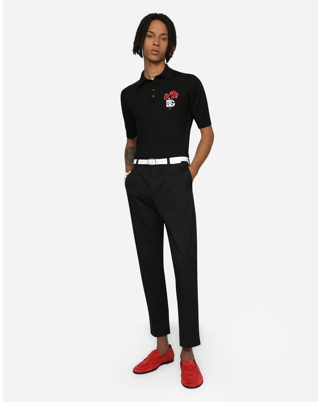 Dolce & Gabbana Black Cotton Pants for men