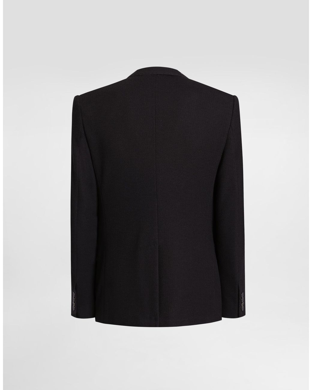 Dolce & Gabbana Black Single-Breasted Taormina Jersey Jacket for men