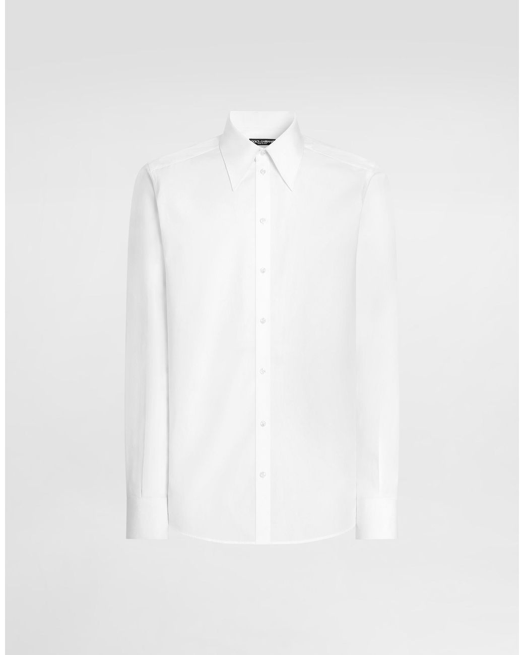 Dolce & Gabbana White Poplin Shirt for men